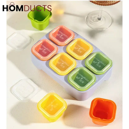 Colorful Ice Cube Tray Set with Lids – Fruit Infusion Freezer Molds for Drinks & Smoothies