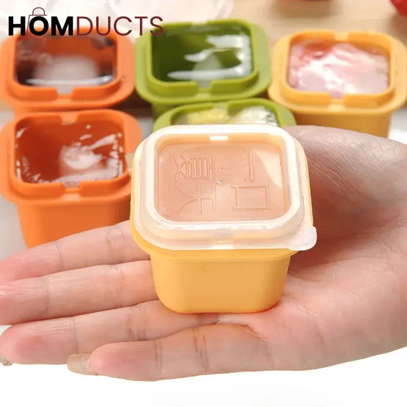 Colorful Ice Cube Tray Set with Lids – Fruit Infusion Freezer Molds for Drinks & Smoothies