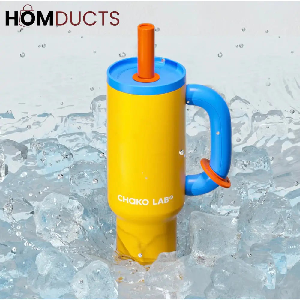 ColorPop Insulated Tumbler with Handle – 40oz Leak-Proof Travel Mug