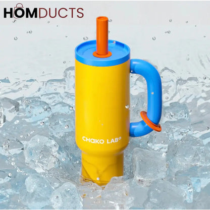 ColorPop Insulated Tumbler with Handle – 40oz Leak-Proof Travel Mug