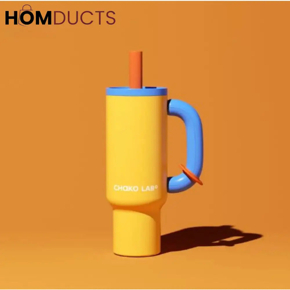 ColorPop Insulated Tumbler with Handle – 40oz Leak-Proof Travel Mug