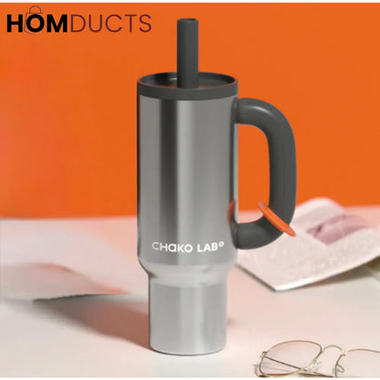 ColorPop Insulated Tumbler with Handle – 40oz Leak-Proof Travel Mug