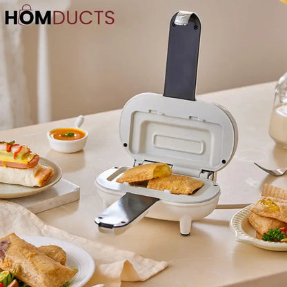 Compact Electric Sandwich Maker – Non-Stick Breakfast Toaster with Quick Heat & Easy Cleanup
