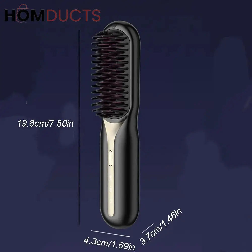 Cordless Hair Straightener Brush - Fast Heating, Portable Styling for Women