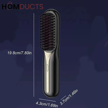 Cordless Hair Straightener Brush - Fast Heating, Portable Styling for Women