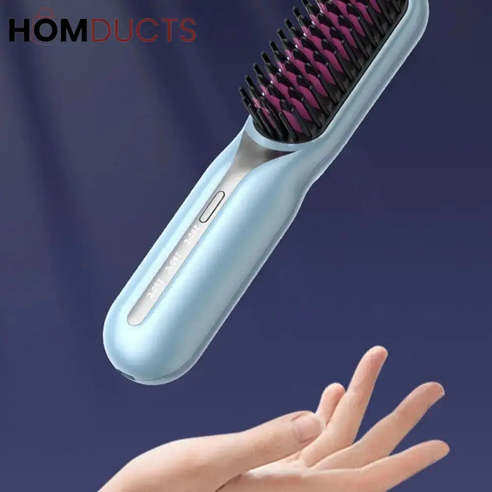 Cordless Hair Straightener Brush - Fast Heating, Portable Styling for Women
