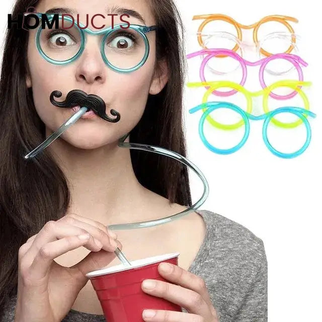 Creative fun Sun Glasses Straw