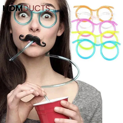 Creative fun Sun Glasses Straw