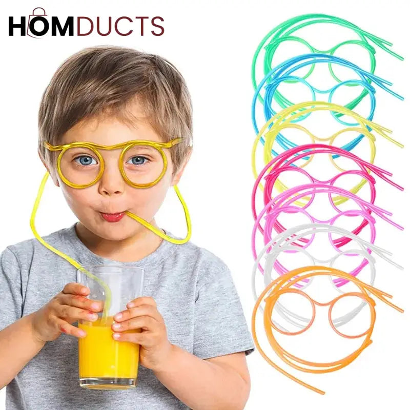 Creative fun Sun Glasses Straw