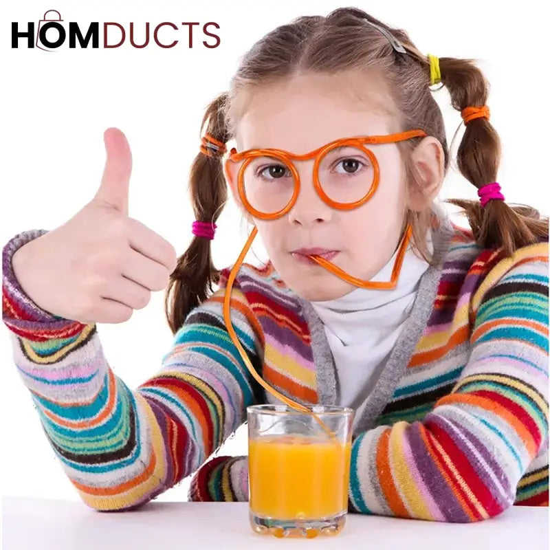 Creative fun Sun Glasses Straw
