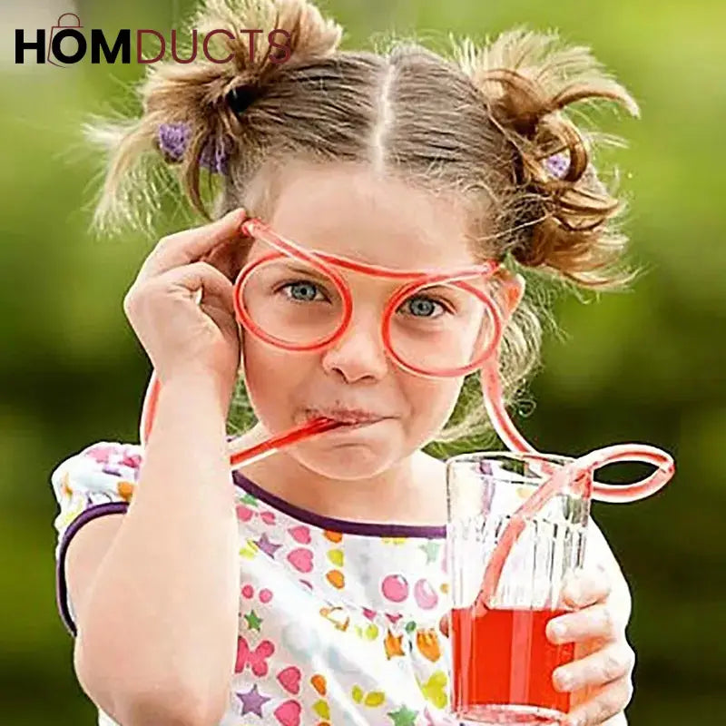 Creative fun Sun Glasses Straw