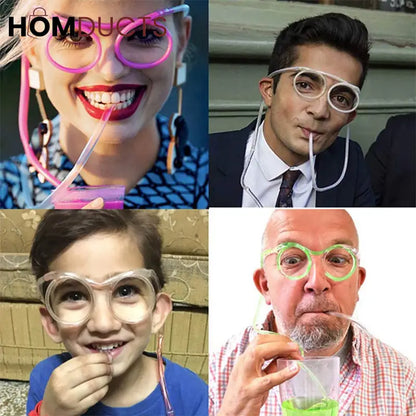 Creative fun Sun Glasses Straw
