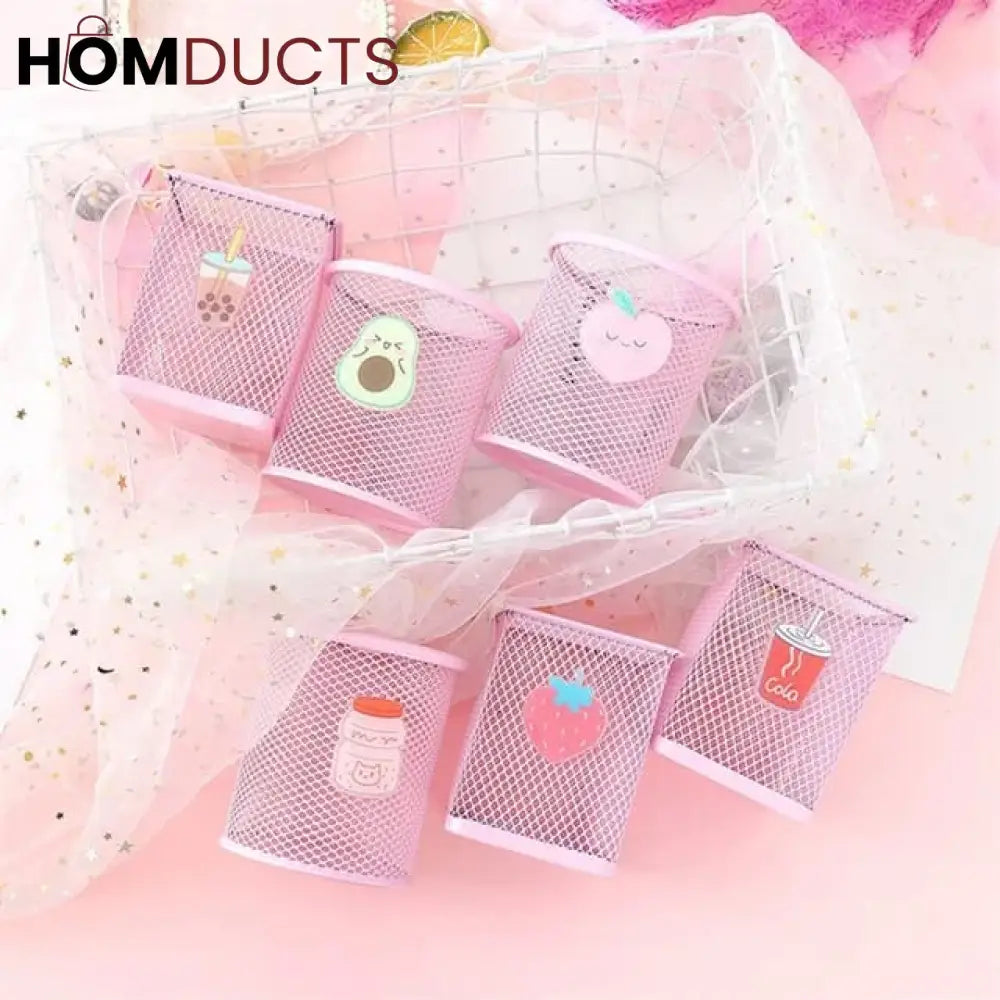 Creative Metal Mesh Stationery Holder