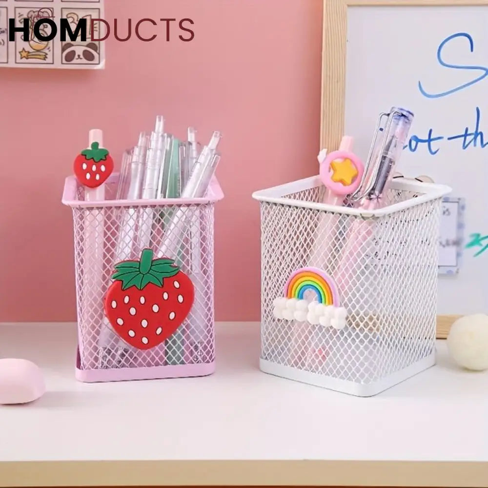 Creative Metal Mesh Stationery Holder