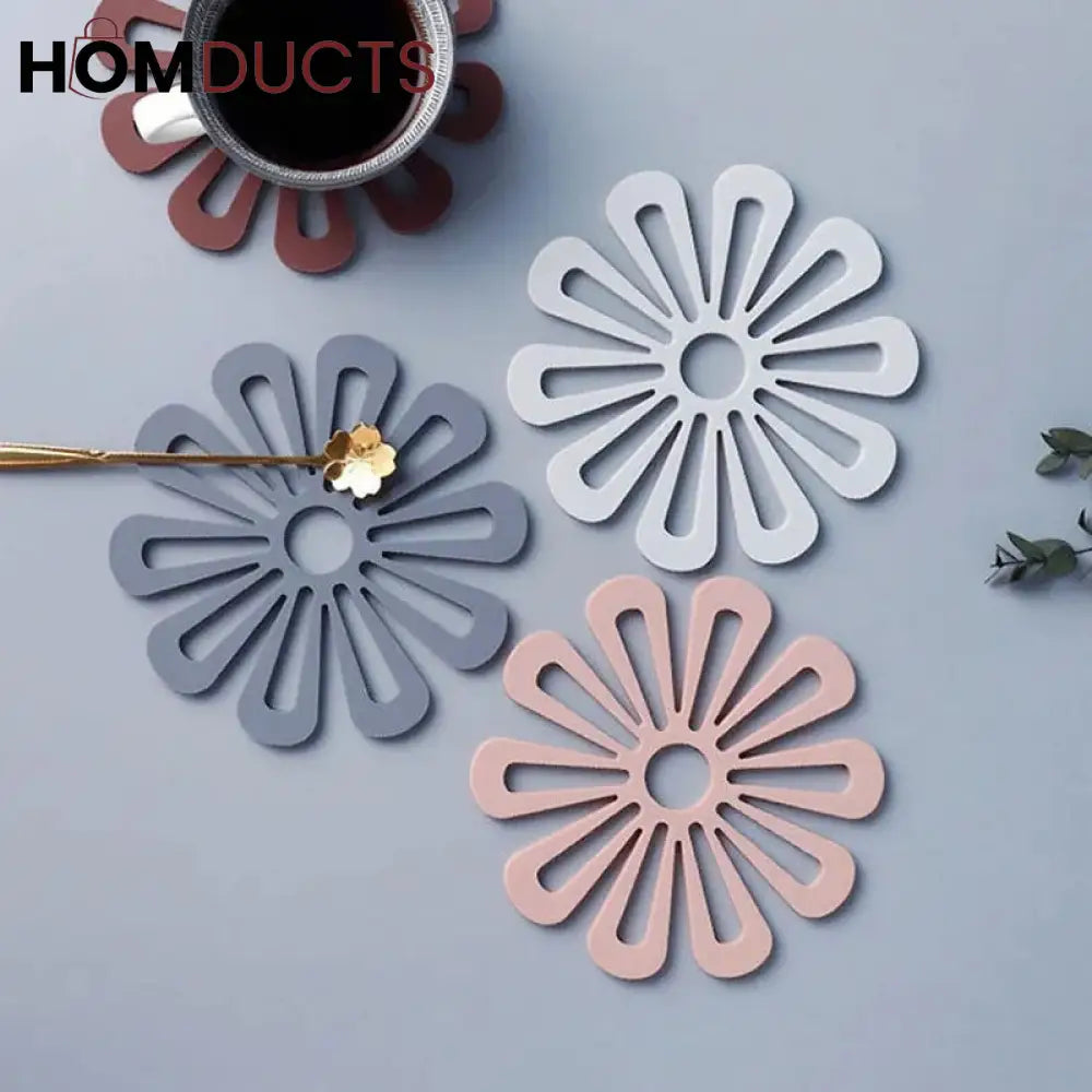 Creative Petal Silicone Heat Insulation Pad (4pcs)