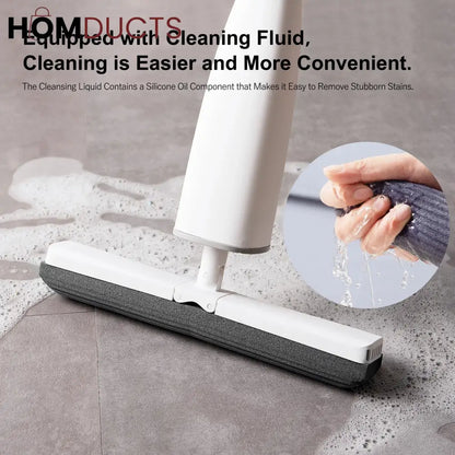 Creative Standing Sqeeze Mop With Foldable Silicone Bucket