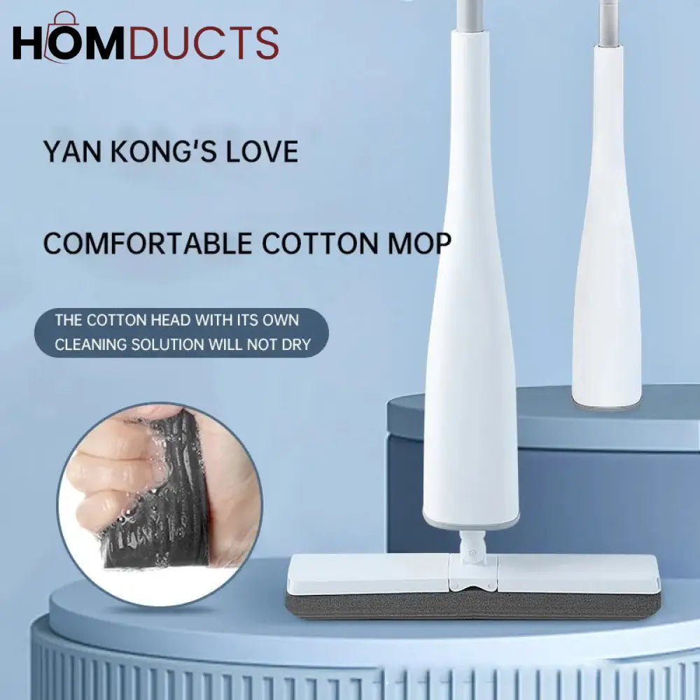 Creative Standing Sqeeze Mop With Foldable Silicone Bucket