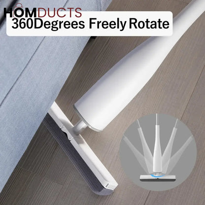 Creative Standing Sqeeze Mop With Foldable Silicone Bucket