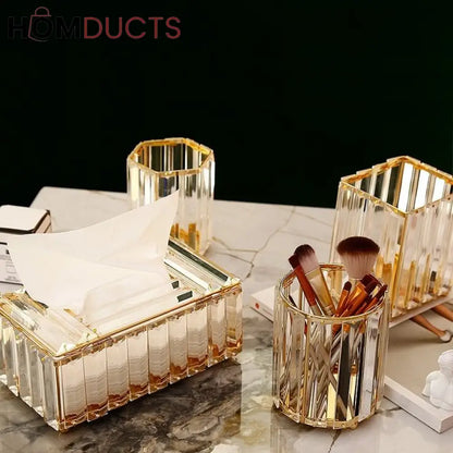 Crystal Glass Tissue Box