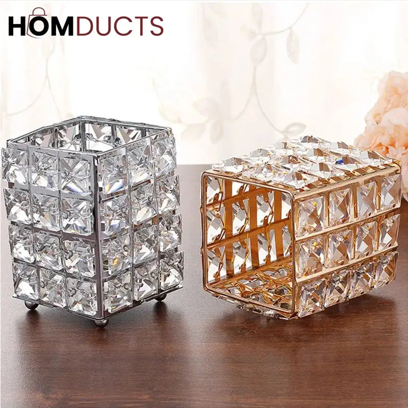 Crystal Makep Brush Holder