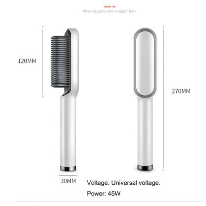 Premium Electric Hair Brush Straightener – Hot Comb Curler with 30-Second Fast Heating