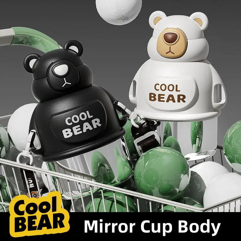 Cute Bear Kids Thermos - 800ml Hot & Cold Portable Flask