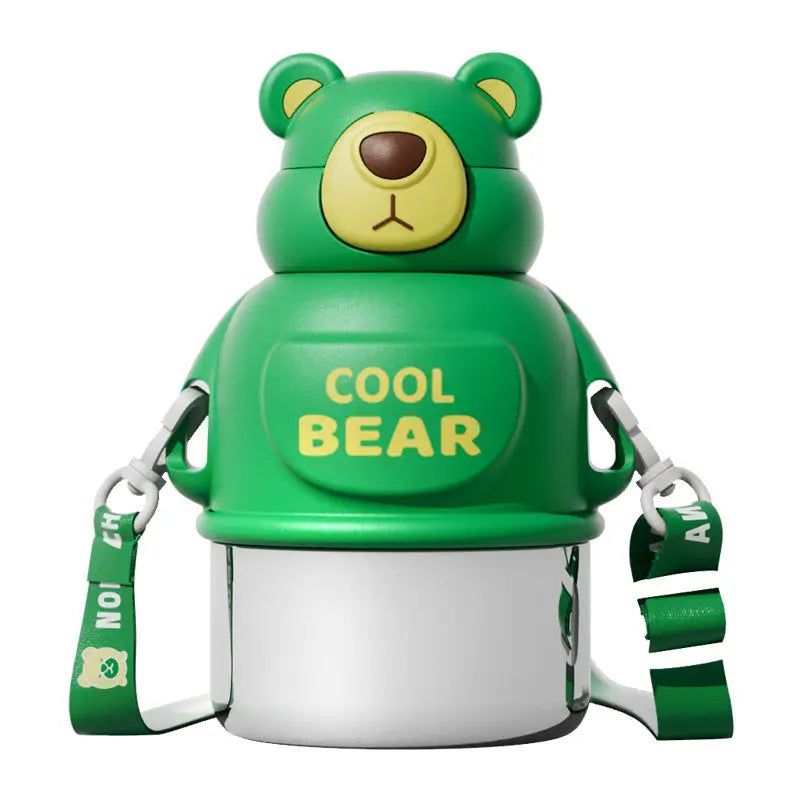 Cute Bear Kids Thermos - 800ml Hot & Cold Portable Flask