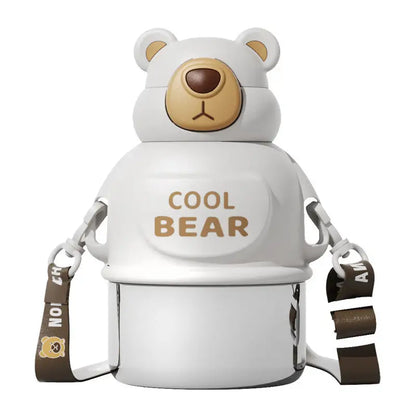 Cute Bear Kids Thermos - 800ml Hot & Cold Portable Flask