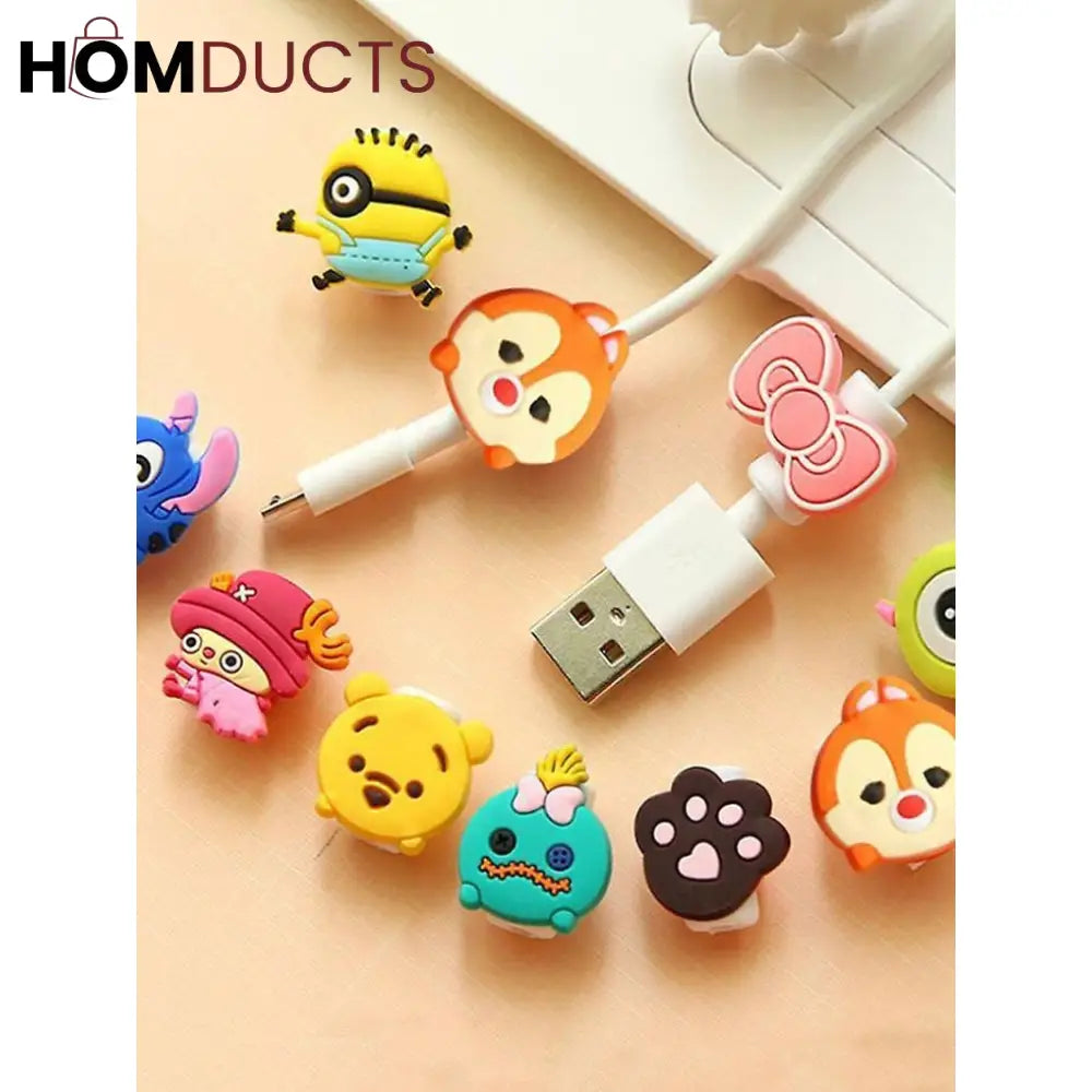 Cute Cartoon Cable Protectors (5pcs)