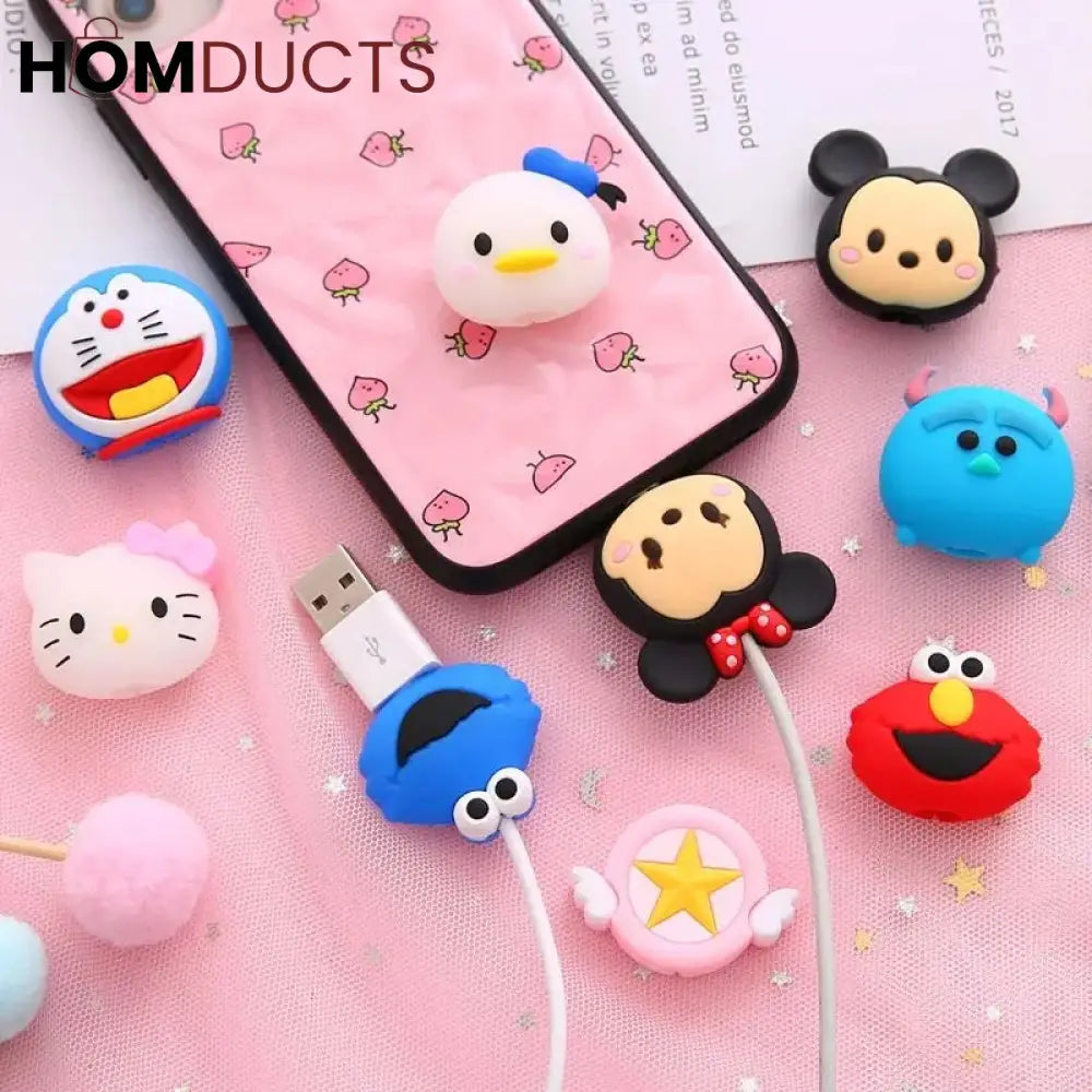 Cute Cartoon Cable Protectors (5pcs)