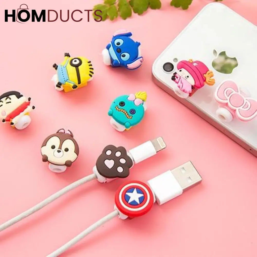 Cute Cartoon Cable Protectors (5pcs)