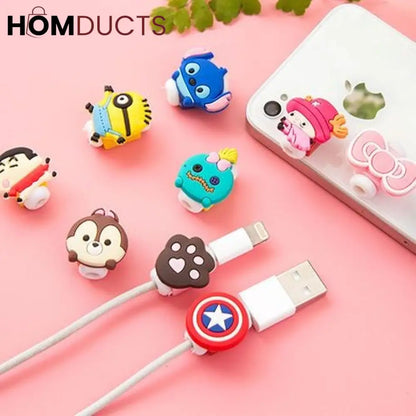 Cute Cartoon Cable Protectors (5pcs)