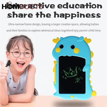 Cute Dragon LCD Writing Tablet – Eye Protection Digital Drawing & Learning Board for Kids