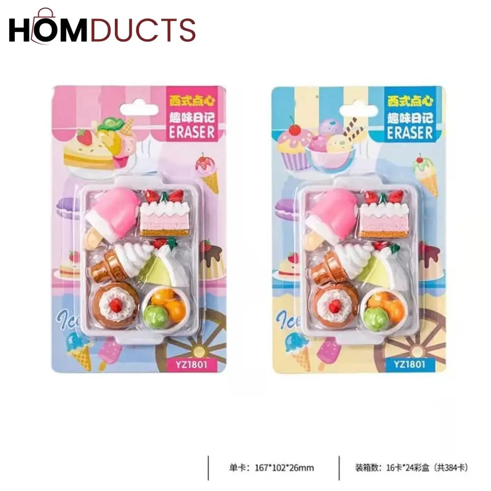 Cute Eraser Set (6pcs Pack)