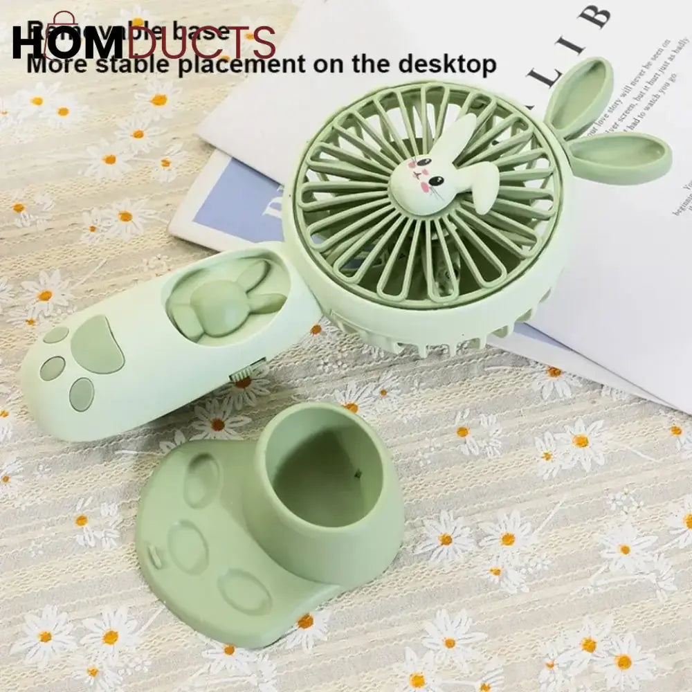 Cute Handheld Fan With Night Light