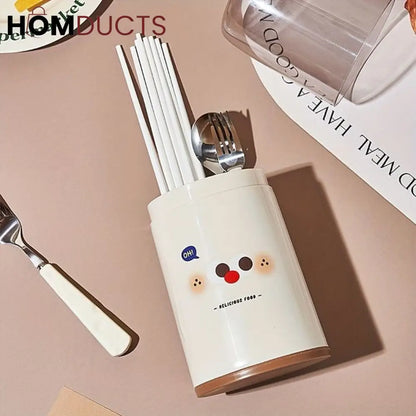 Cutlery Holder With Dustproof Lid