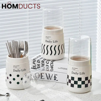 Cutlery Holder With lid