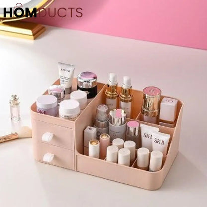 Desktop 2 Drawer Cosmetic Organizer