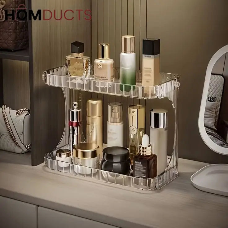 Desktop 2 Layer Perfume And Cosmetic Stand