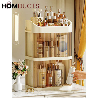 Desktop Dustproof Double Story Cosmetic Organizer