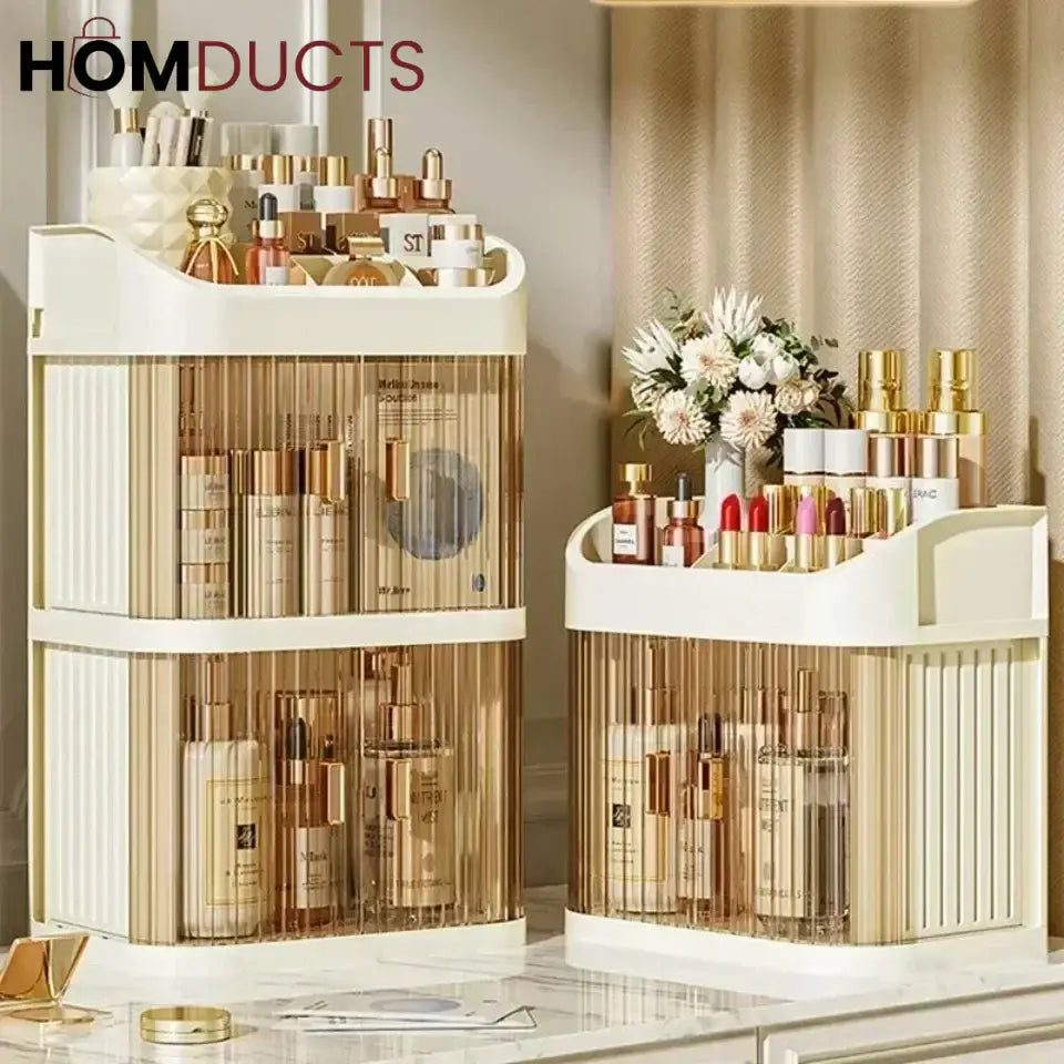 Desktop Dustproof Double Story Cosmetic Organizer