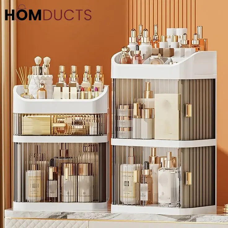 Desktop Dustproof Double Story Cosmetic Organizer
