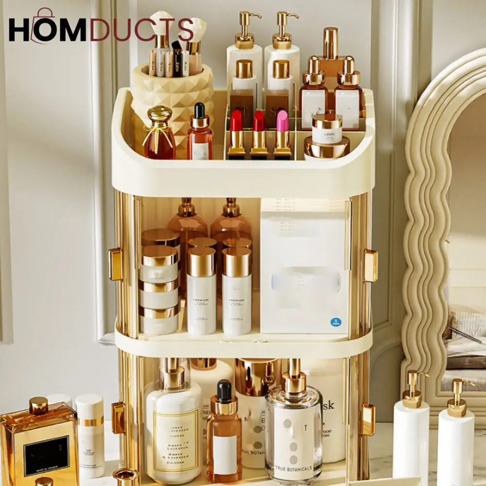 Desktop Dustproof Double Story Cosmetic Organizer