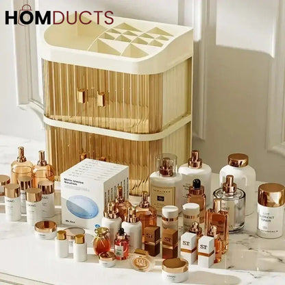Desktop Dustproof Double Story Cosmetic Organizer