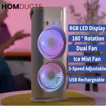 Double Headed Ice Mist Fan