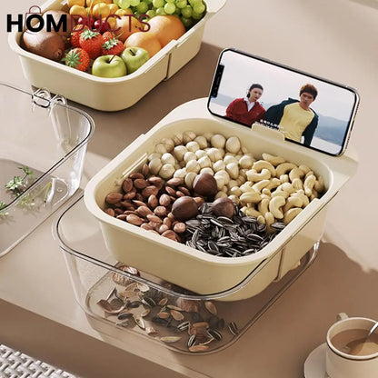Double Layer Adjustable Strainer Basket