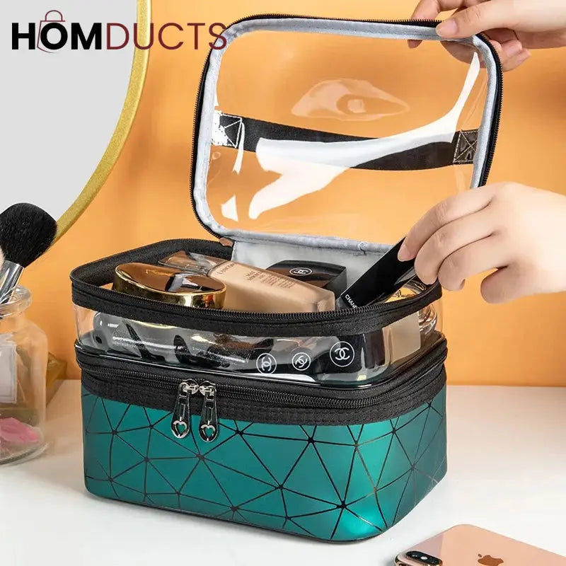 Double Layer Clear Makeup Bag