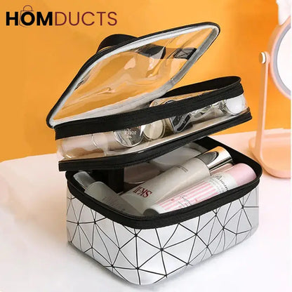 Double Layer Clear Makeup Bag