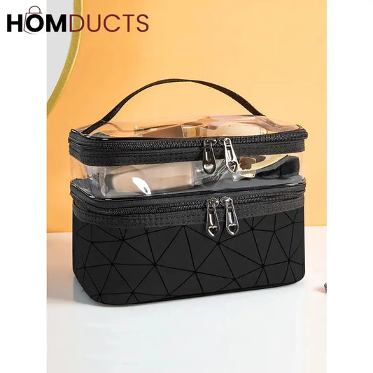 Double Layer Clear Makeup Bag