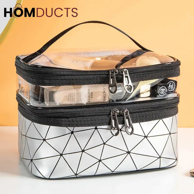 Double Layer Clear Makeup Bag